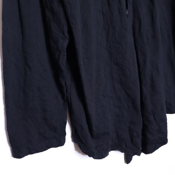 PAS DE CALAIS Wrinkled Cotton Knit Cardigan Black One Button Casual Women's 38 - Picture 7 of 15